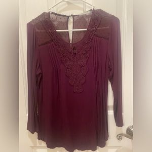 Burgundy blouse